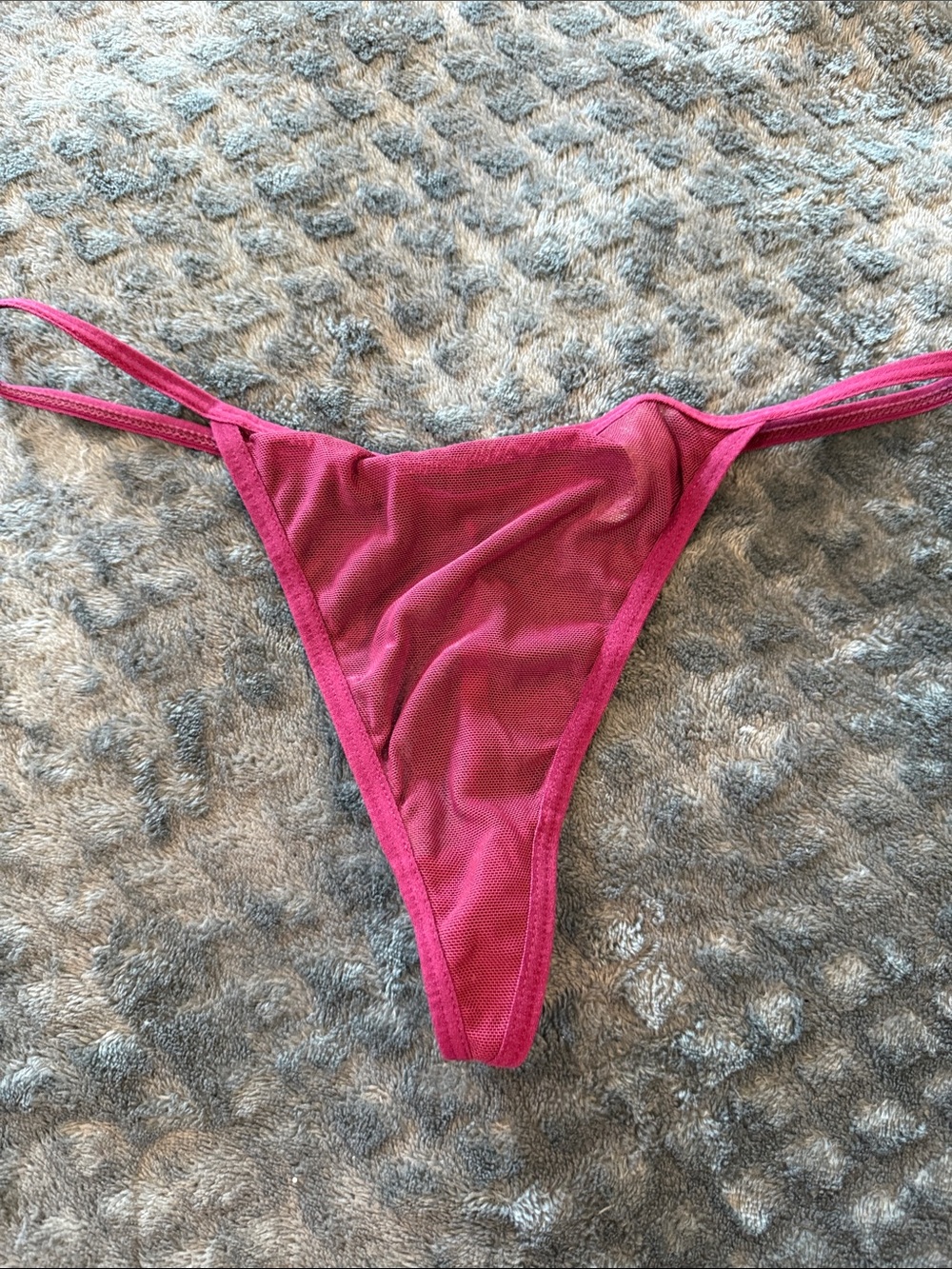Women's Mesh G String  Bottom - Berry Pink
